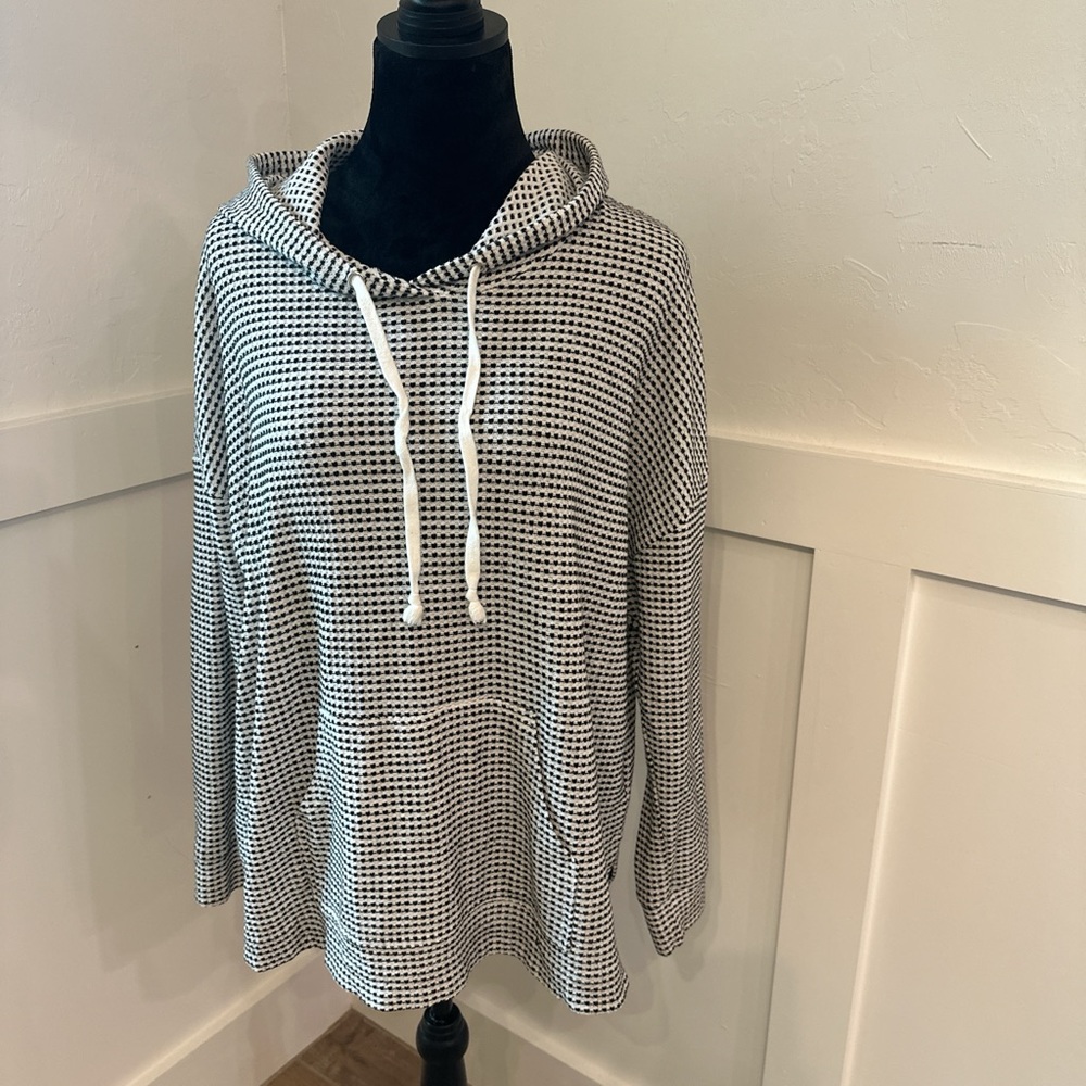 MELLODAY Monochrome Patterned Hoodie‎